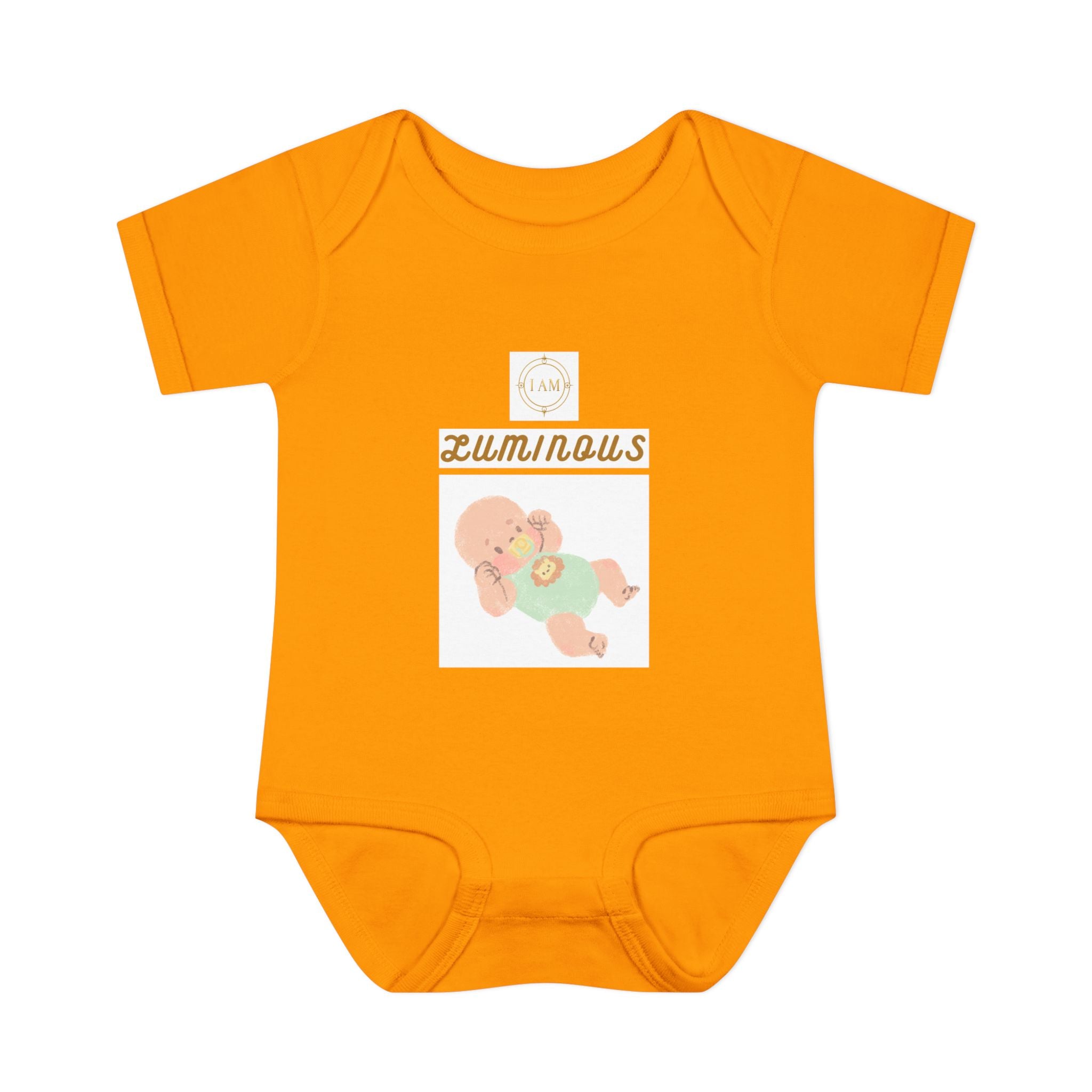 Luminous Baby Bodysuit — Cute Sleeping Infant Graphic Onesie