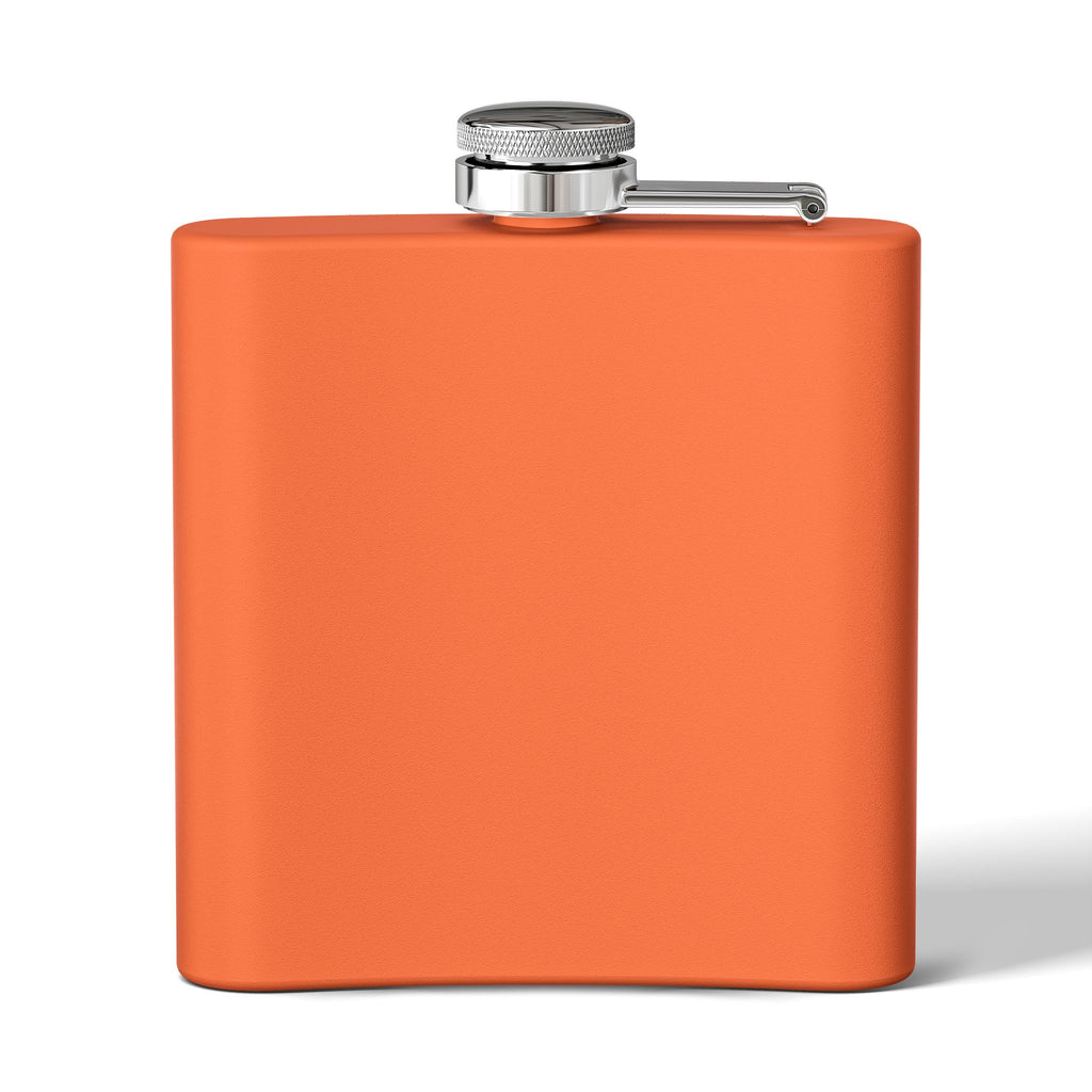 Flask — "I AM AT PEACE" Stainless Steel 6oz Hip Flask | Inspirational Calm Gift