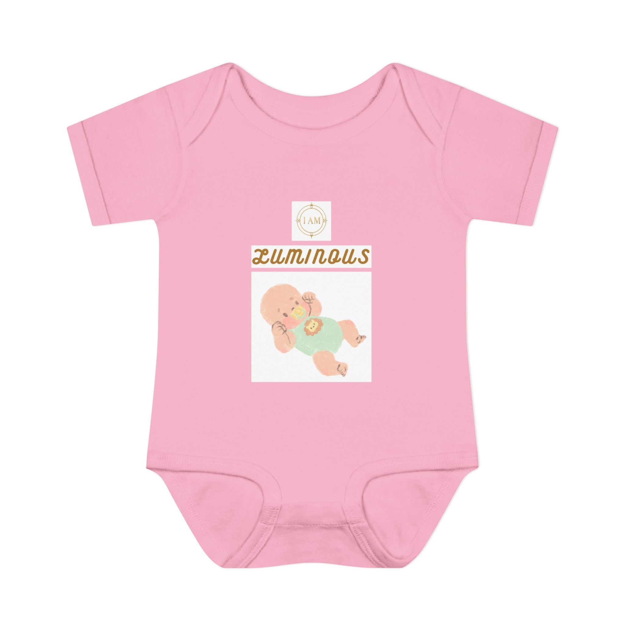 Luminous Baby Bodysuit — Cute Sleeping Infant Graphic Onesie