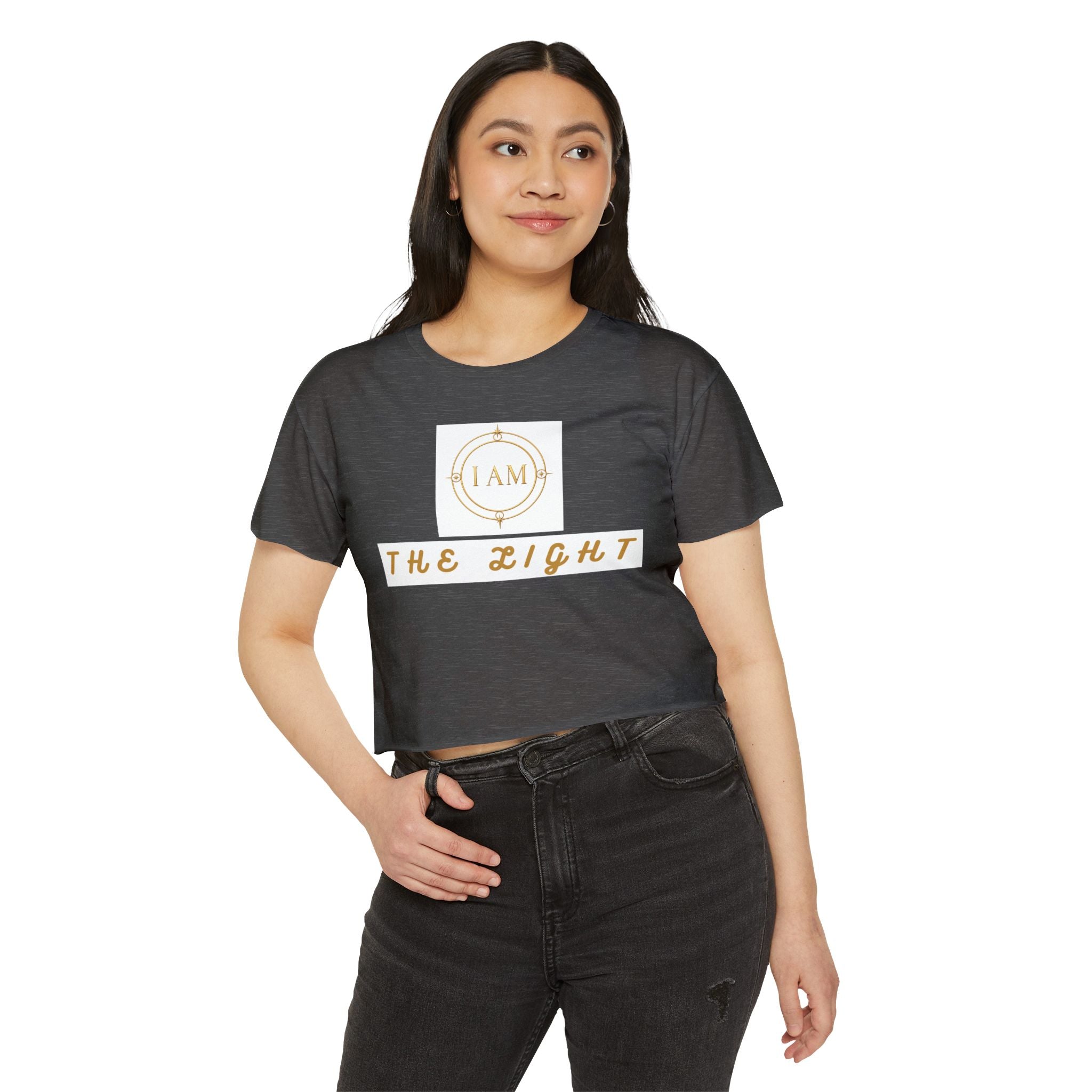 Ladies  Cropped T-shirt Top — Women's Spiritual Festival Tee