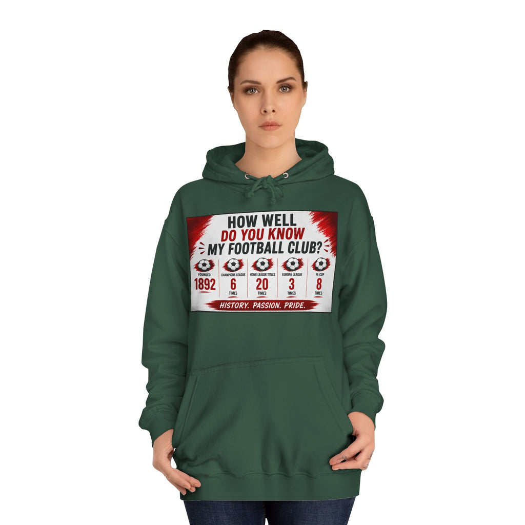 College Football Hoodie — "How Well Do You Know My Football Club?" Quiz Design