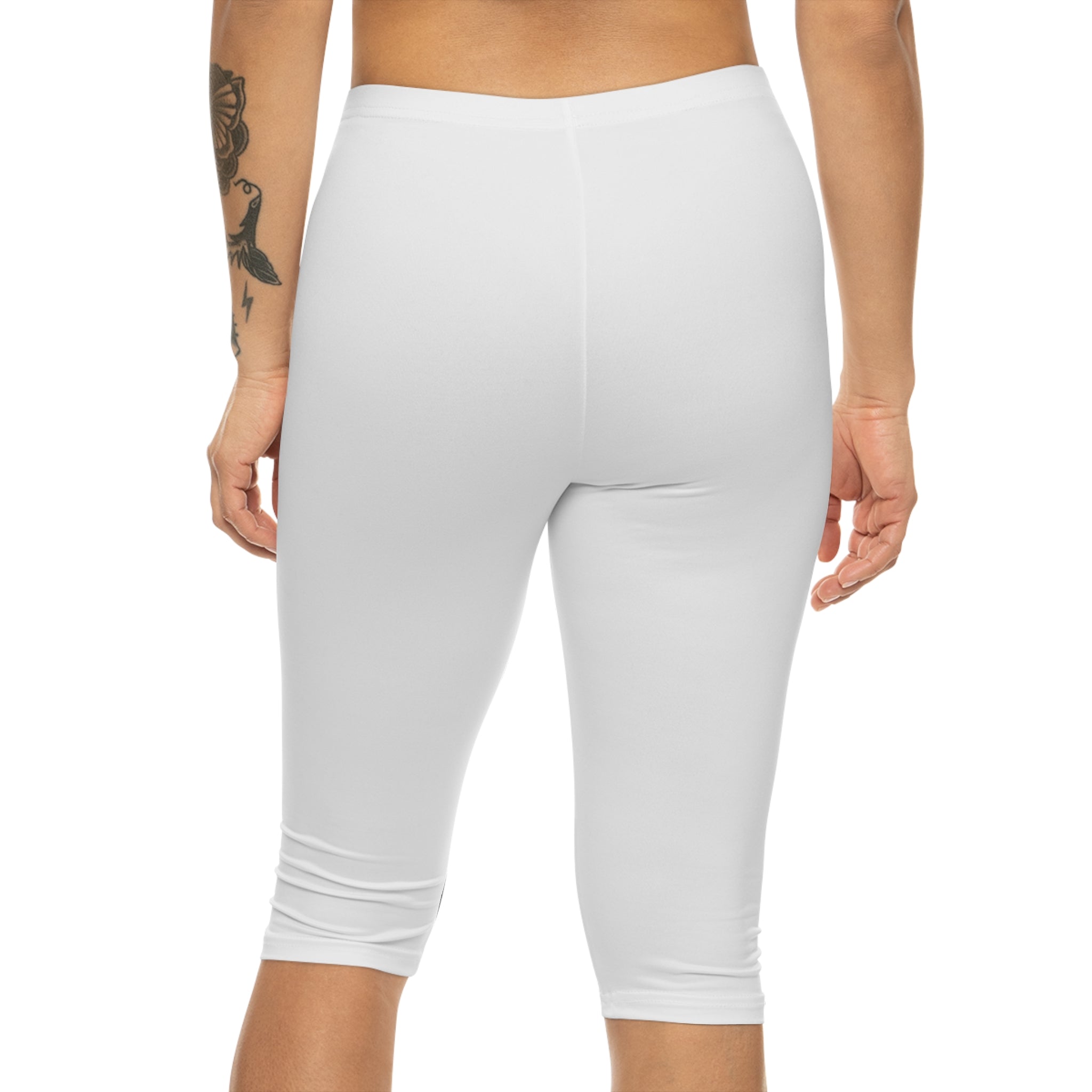 Women’s Capri Leggings — Yoga & Everyday Activewear with 'I Am Grounded' Minimal Design