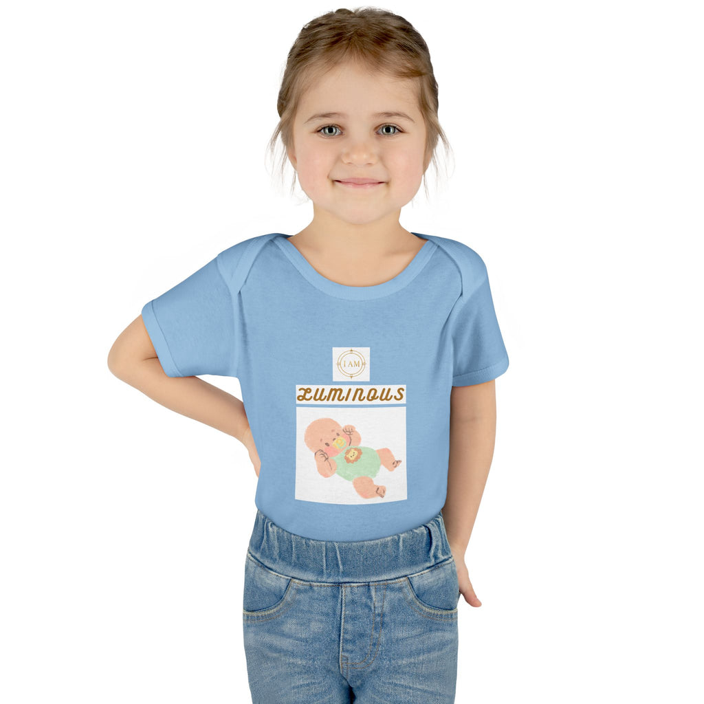 Luminous Baby Bodysuit — Cute Sleeping Infant Graphic Onesie