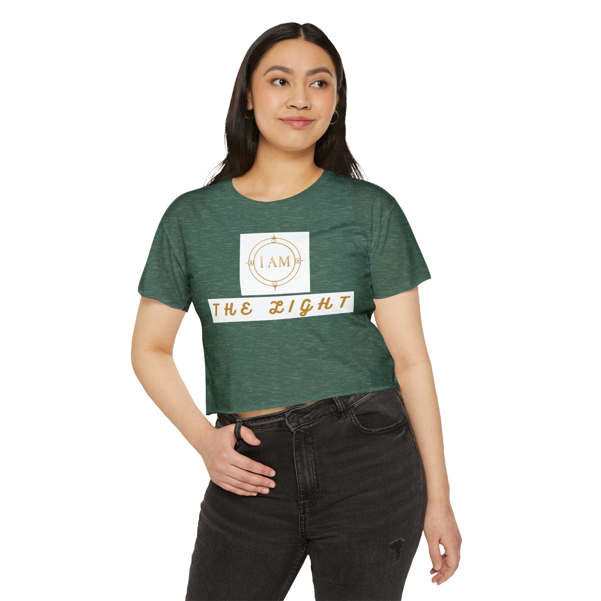 Ladies  Cropped T-shirt Top — Women's Spiritual Festival Tee