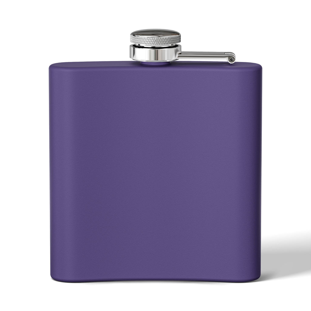 Flask — "I AM AT PEACE" Stainless Steel 6oz Hip Flask | Inspirational Calm Gift