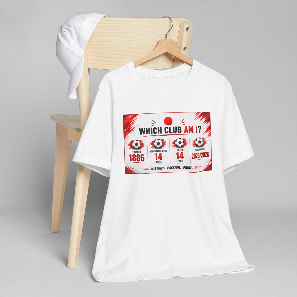 Which Club Am I? Soccer Trivia T-Shirt — Football Fan Quiz Tee