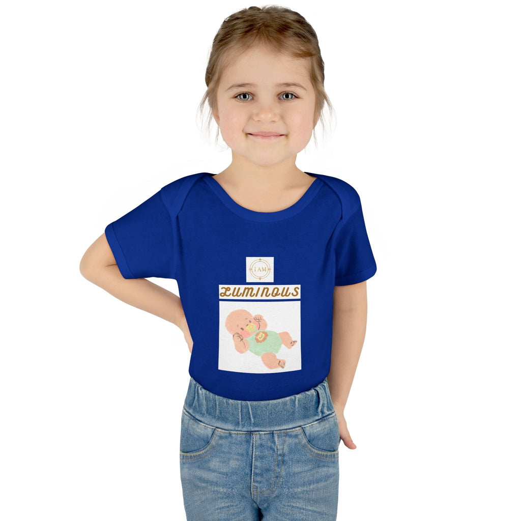 Luminous Baby Bodysuit — Cute Sleeping Infant Graphic Onesie