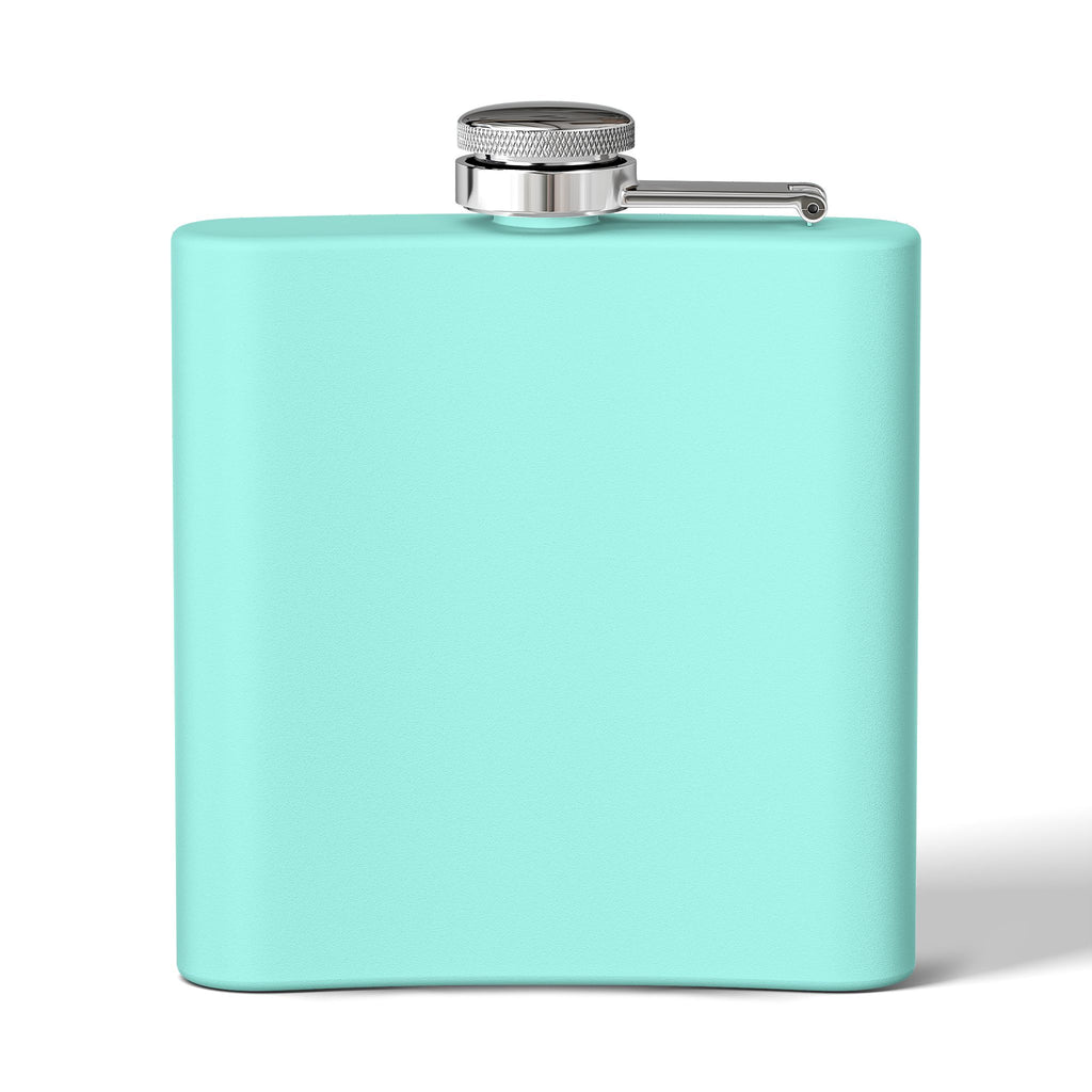 Flask — "I AM AT PEACE" Stainless Steel 6oz Hip Flask | Inspirational Calm Gift