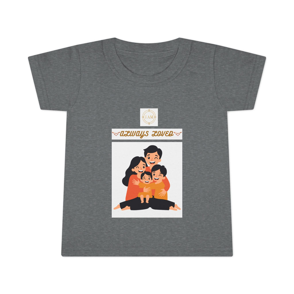 Toddler T-Shirt - "Always Loved" Cute Retro Heart Kids Tee