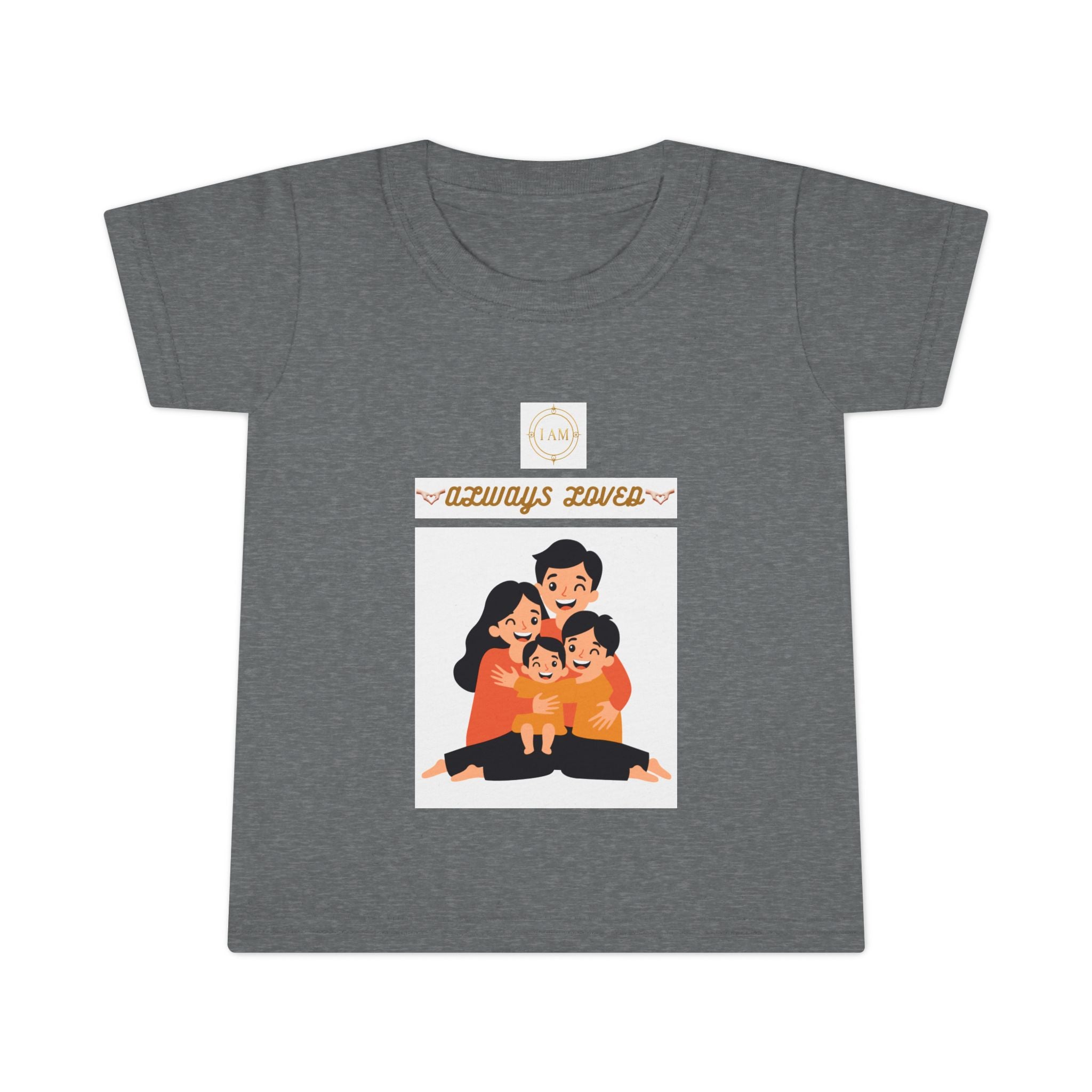 Toddler T-Shirt - "Always Loved" Cute Retro Heart Kids Tee