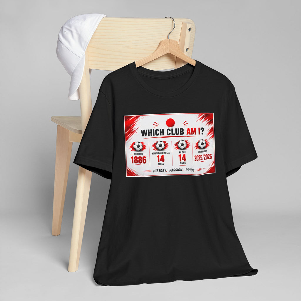 Which Club Am I? Soccer Trivia T-Shirt — Football Fan Quiz Tee