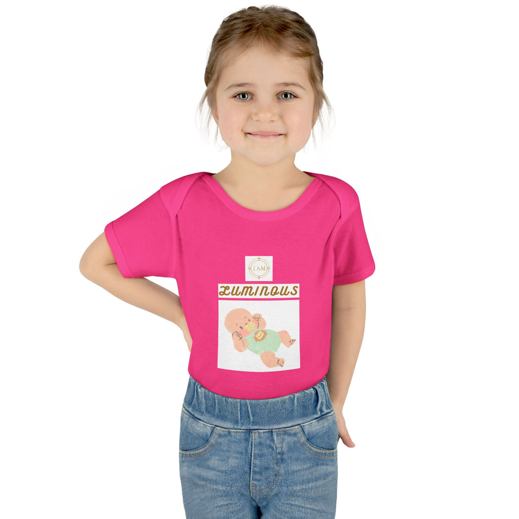 Luminous Baby Bodysuit — Cute Sleeping Infant Graphic Onesie