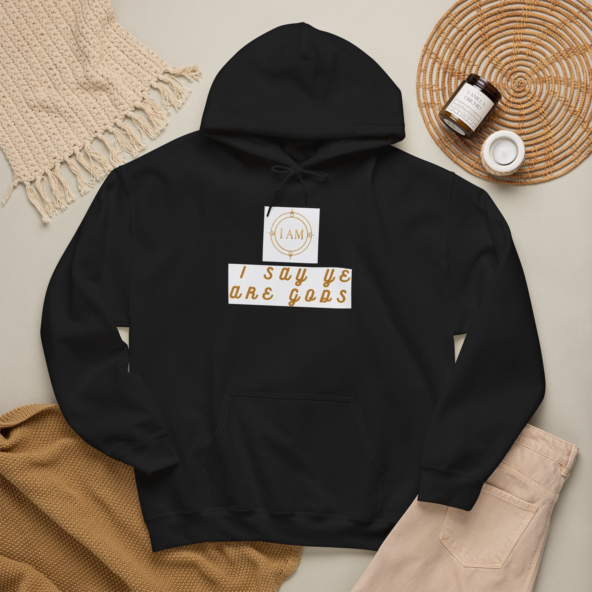Midweight hooded Unisex sweatshirt