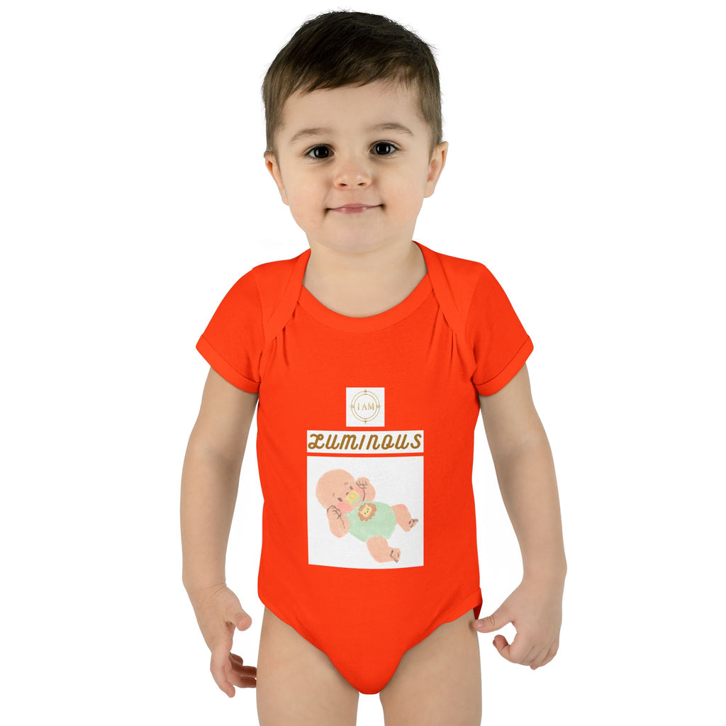 Luminous Baby Bodysuit — Cute Sleeping Infant Graphic Onesie