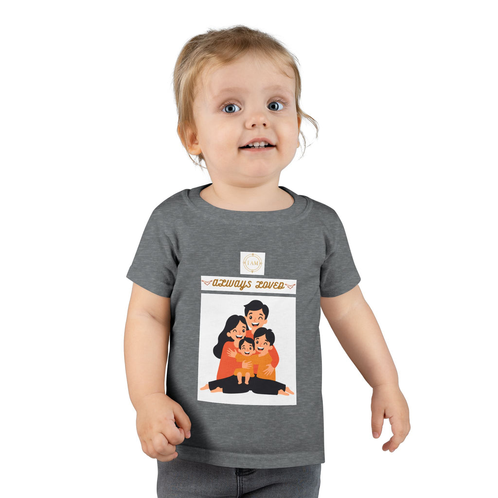 Toddler T-Shirt - "Always Loved" Cute Retro Heart Kids Tee
