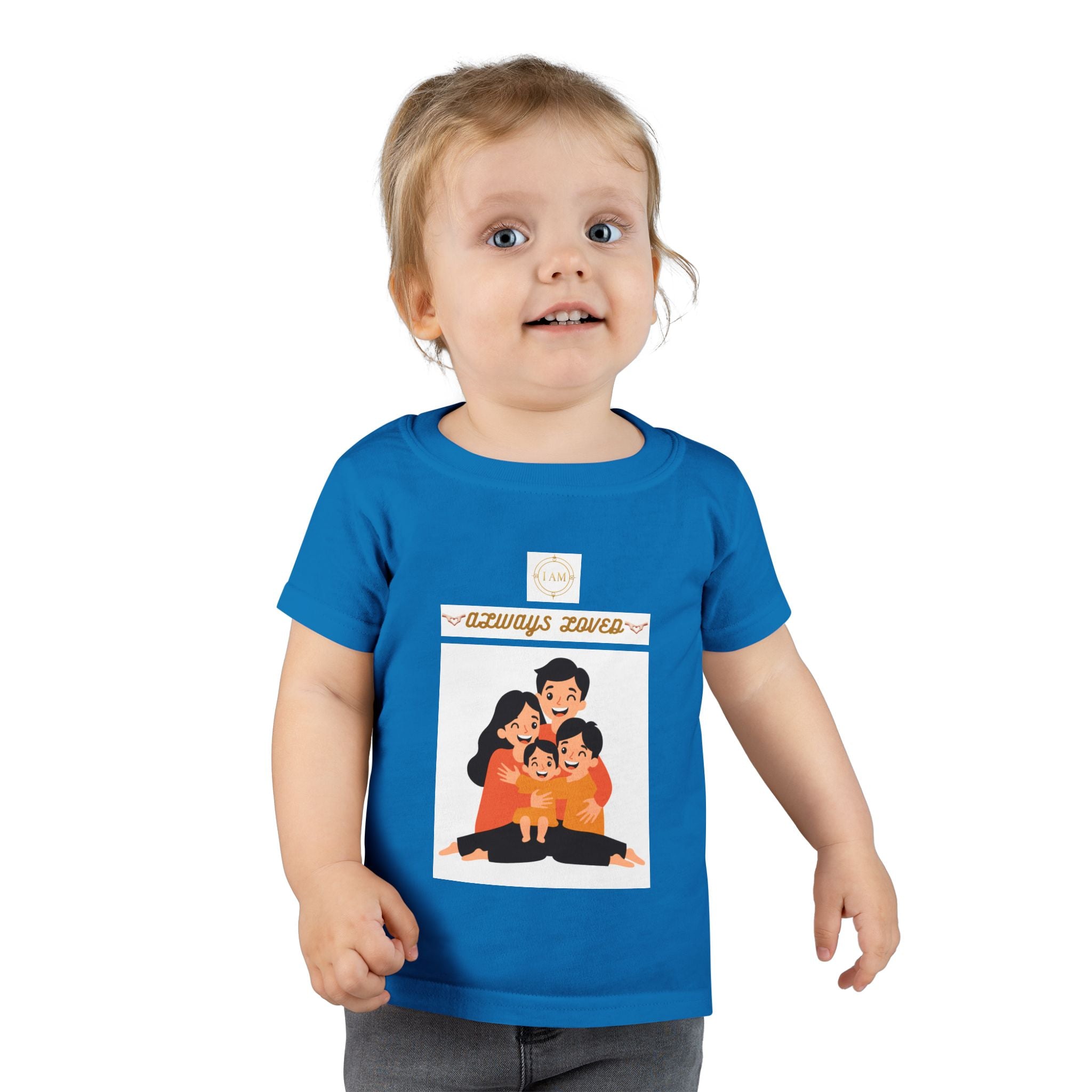 Toddler T-Shirt - "Always Loved" Cute Retro Heart Kids Tee