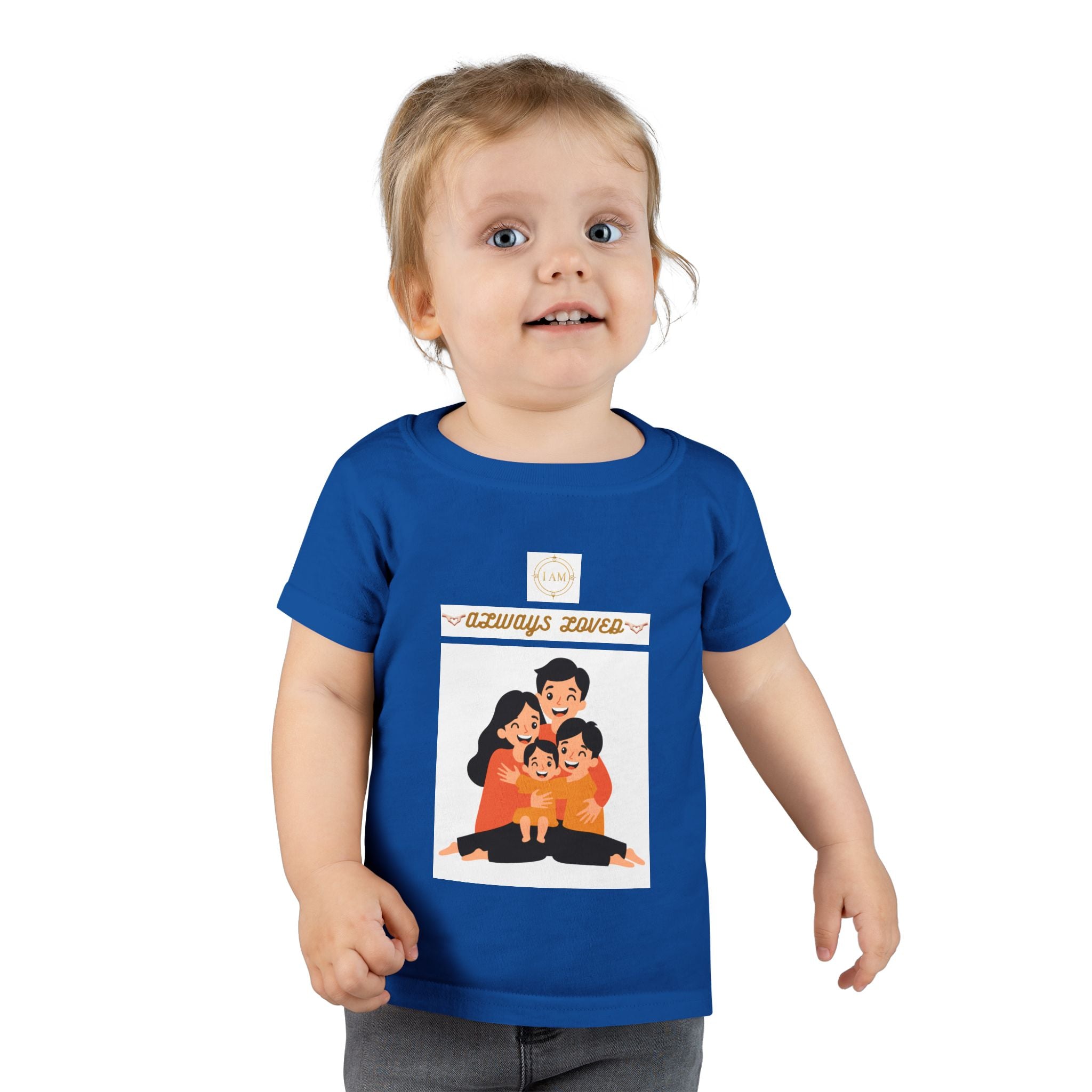 Toddler T-Shirt - "Always Loved" Cute Retro Heart Kids Tee