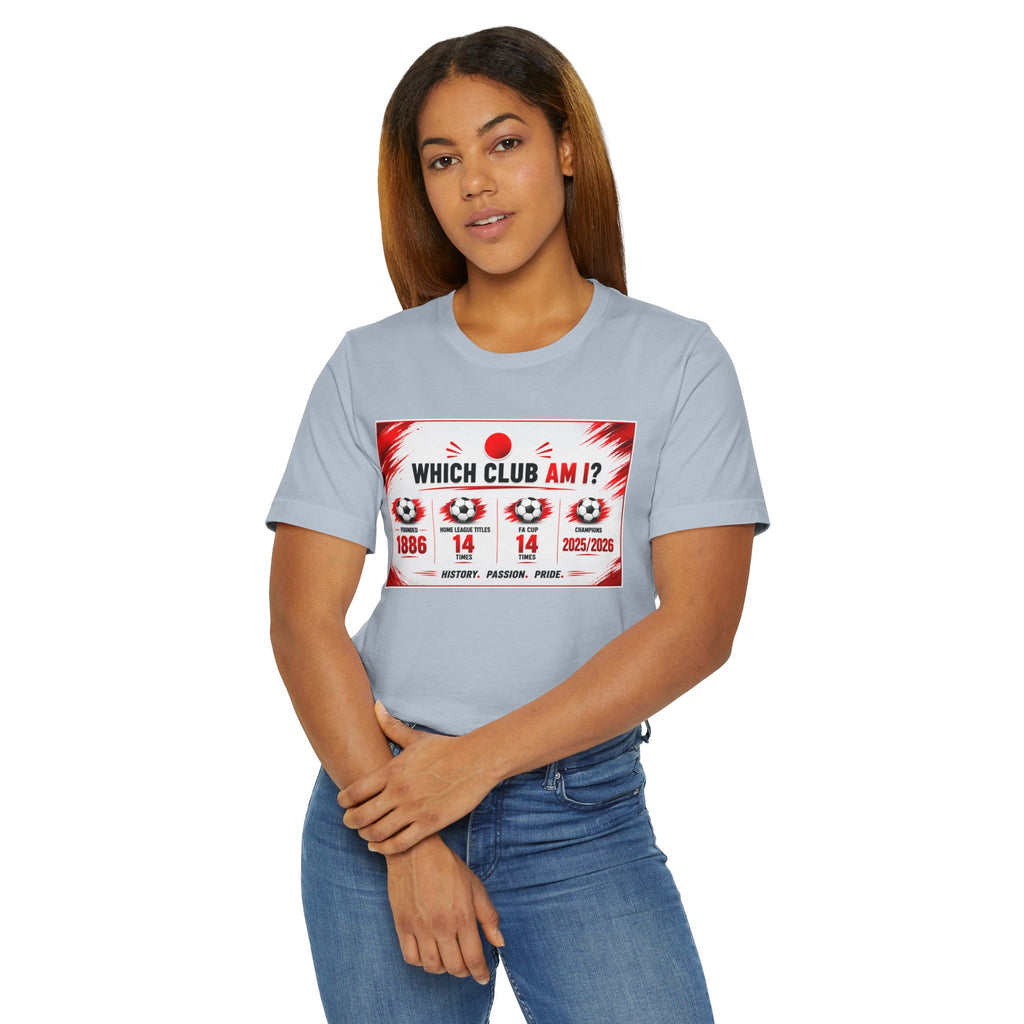 Which Club Am I? Soccer Trivia T-Shirt — Football Fan Quiz Tee