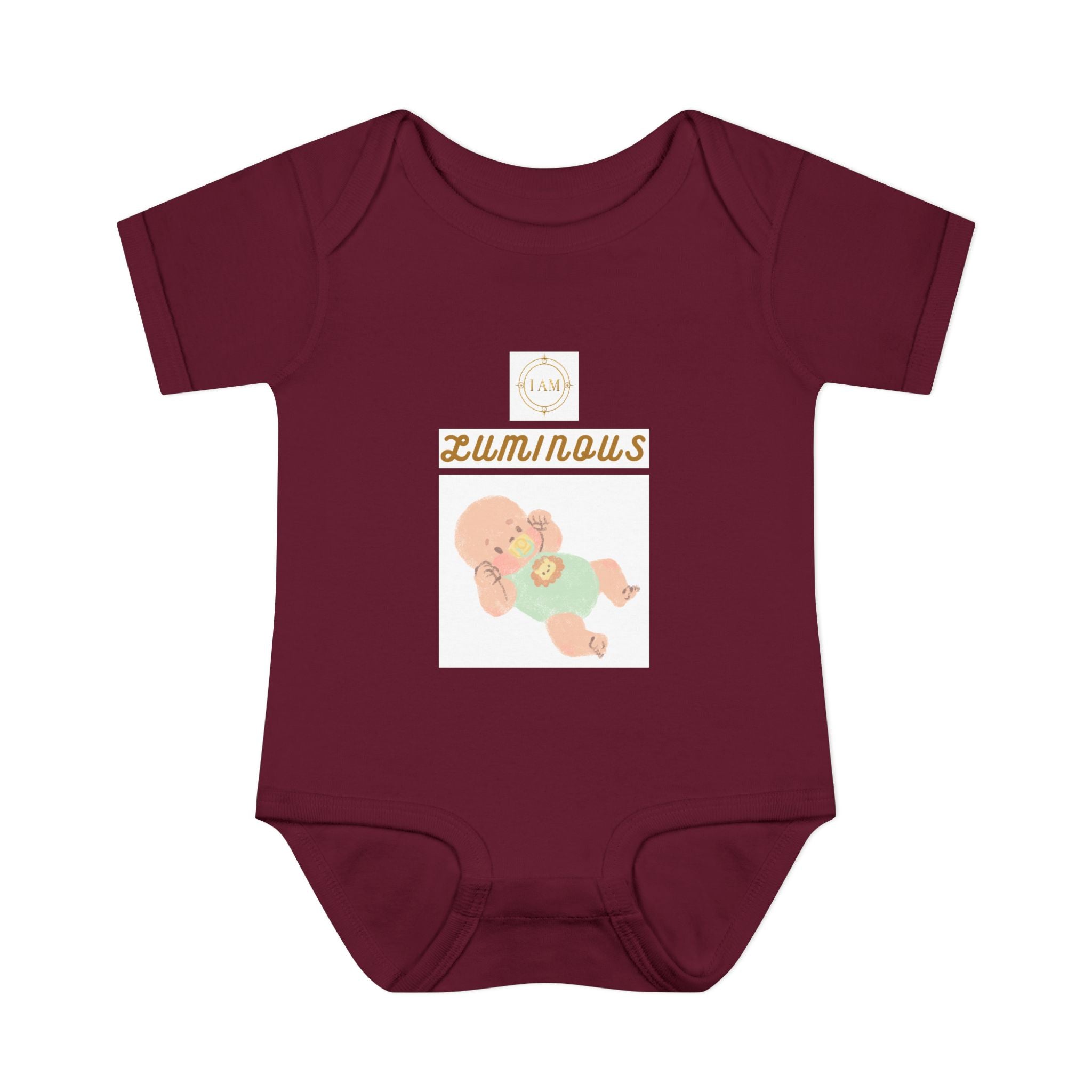 Luminous Baby Bodysuit — Cute Sleeping Infant Graphic Onesie