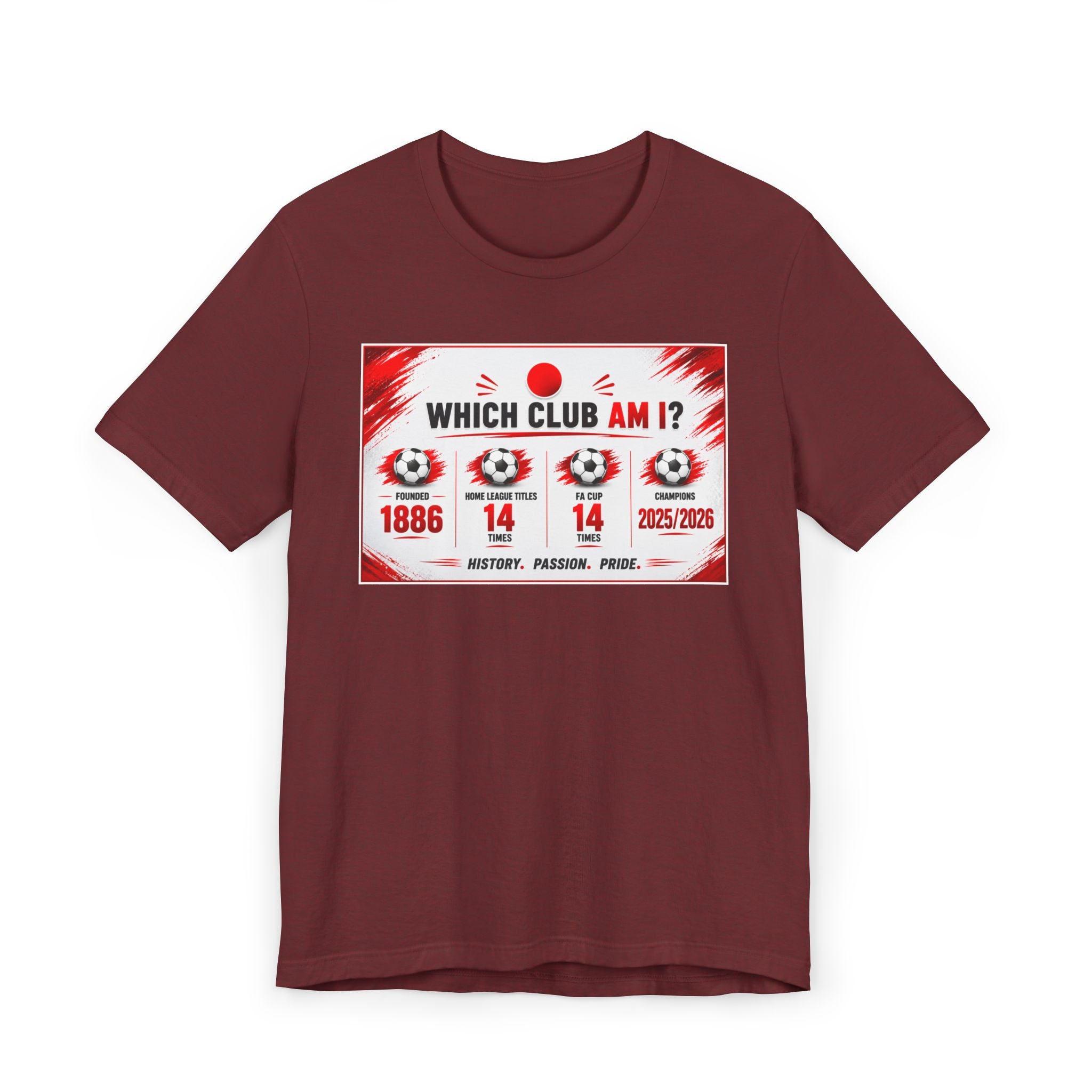 Which Club Am I? Soccer Trivia T-Shirt — Football Fan Quiz Tee