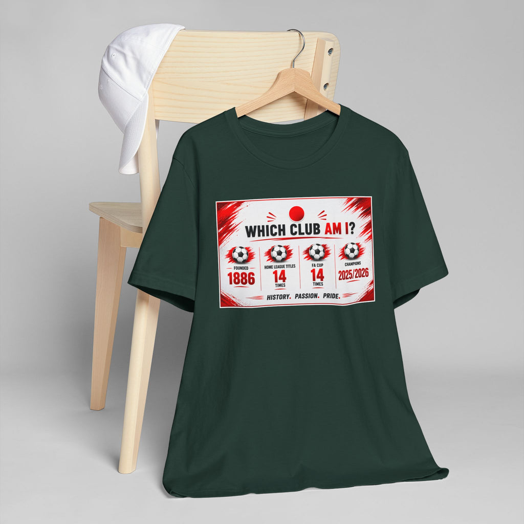 Which Club Am I? Soccer Trivia T-Shirt — Football Fan Quiz Tee