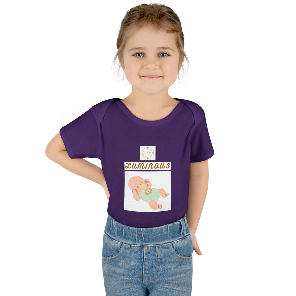 Luminous Baby Bodysuit — Cute Sleeping Infant Graphic Onesie