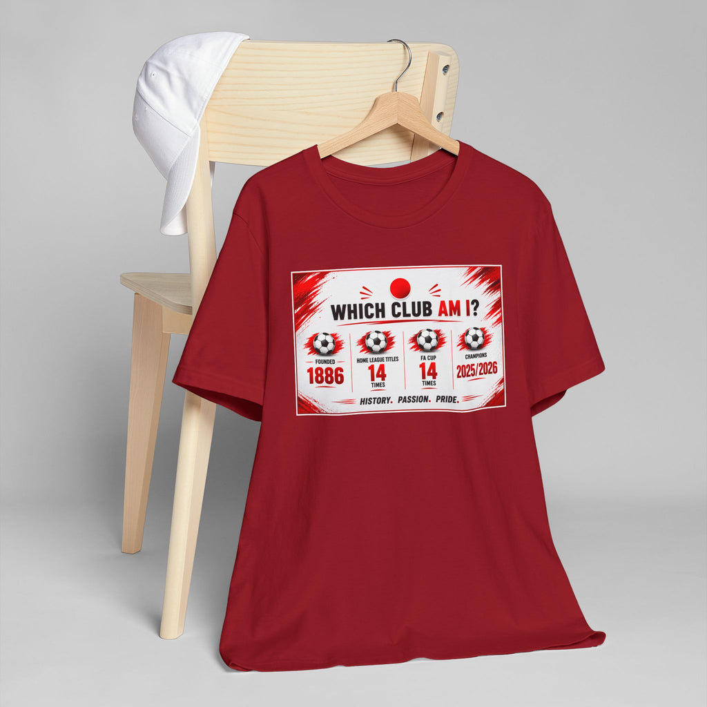 Which Club Am I? Soccer Trivia T-Shirt — Football Fan Quiz Tee