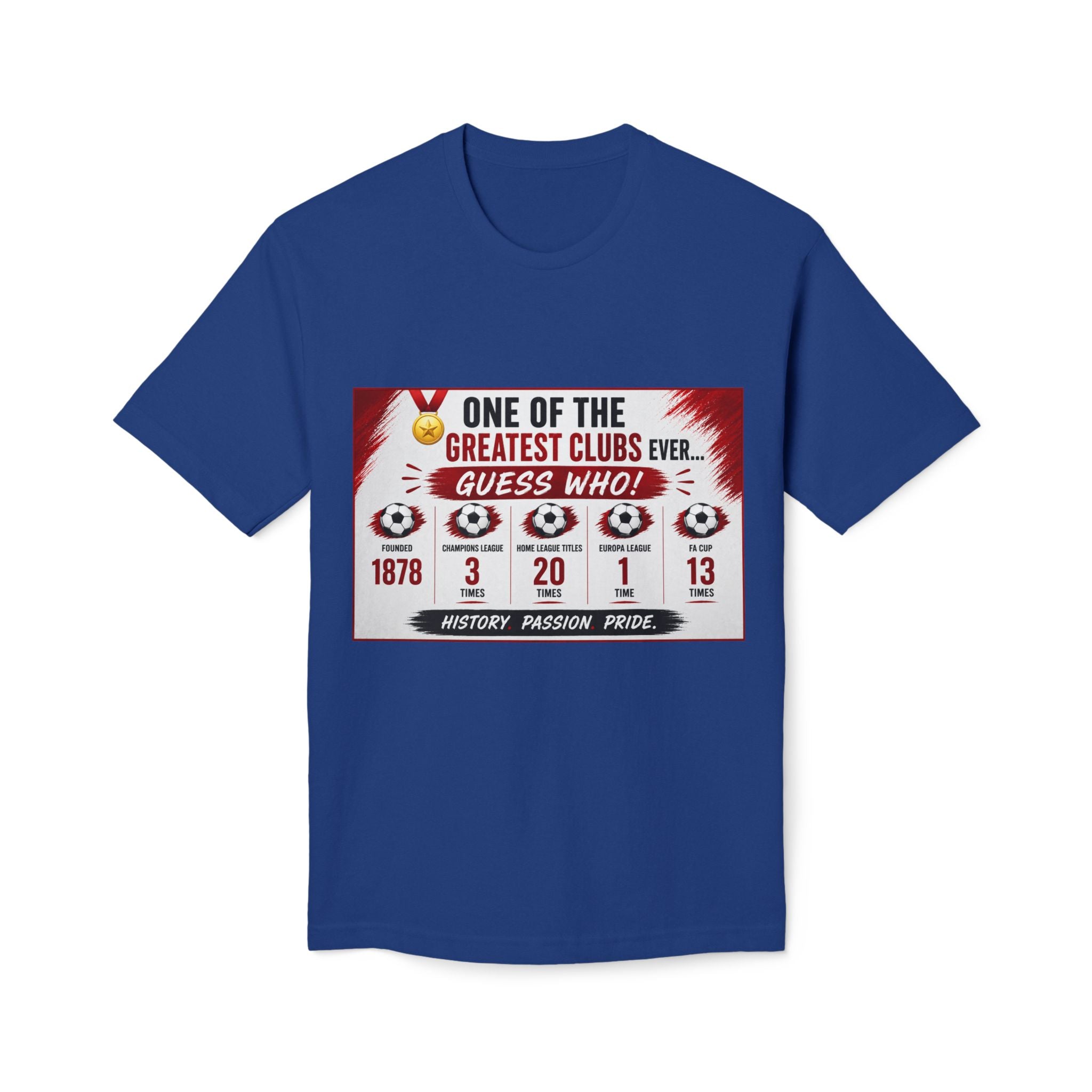 Soccer Club Stats Graphic T-Shirt – "One of the Greatest Clubs Ever" Fan Tee