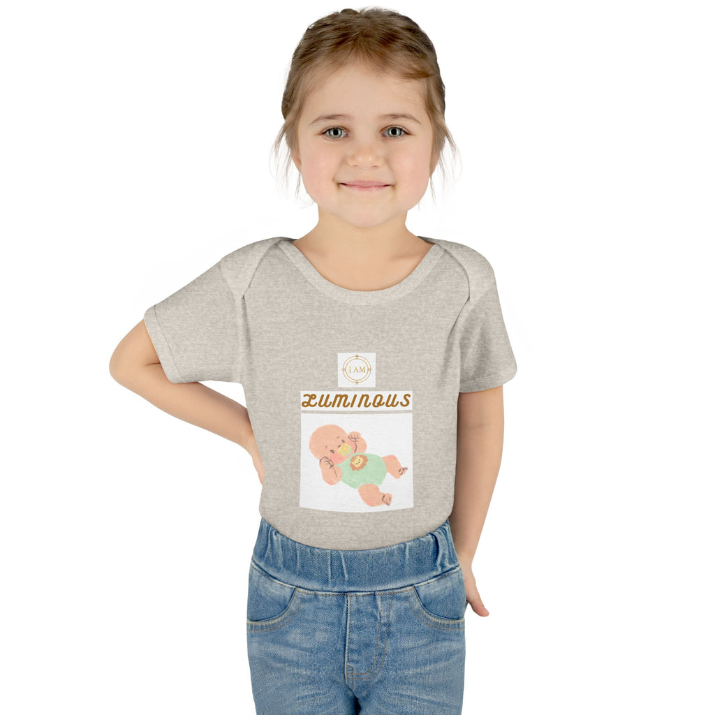 Luminous Baby Bodysuit — Cute Sleeping Infant Graphic Onesie