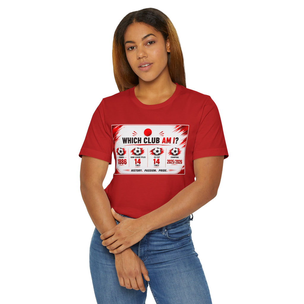 Which Club Am I? Soccer Trivia T-Shirt — Football Fan Quiz Tee