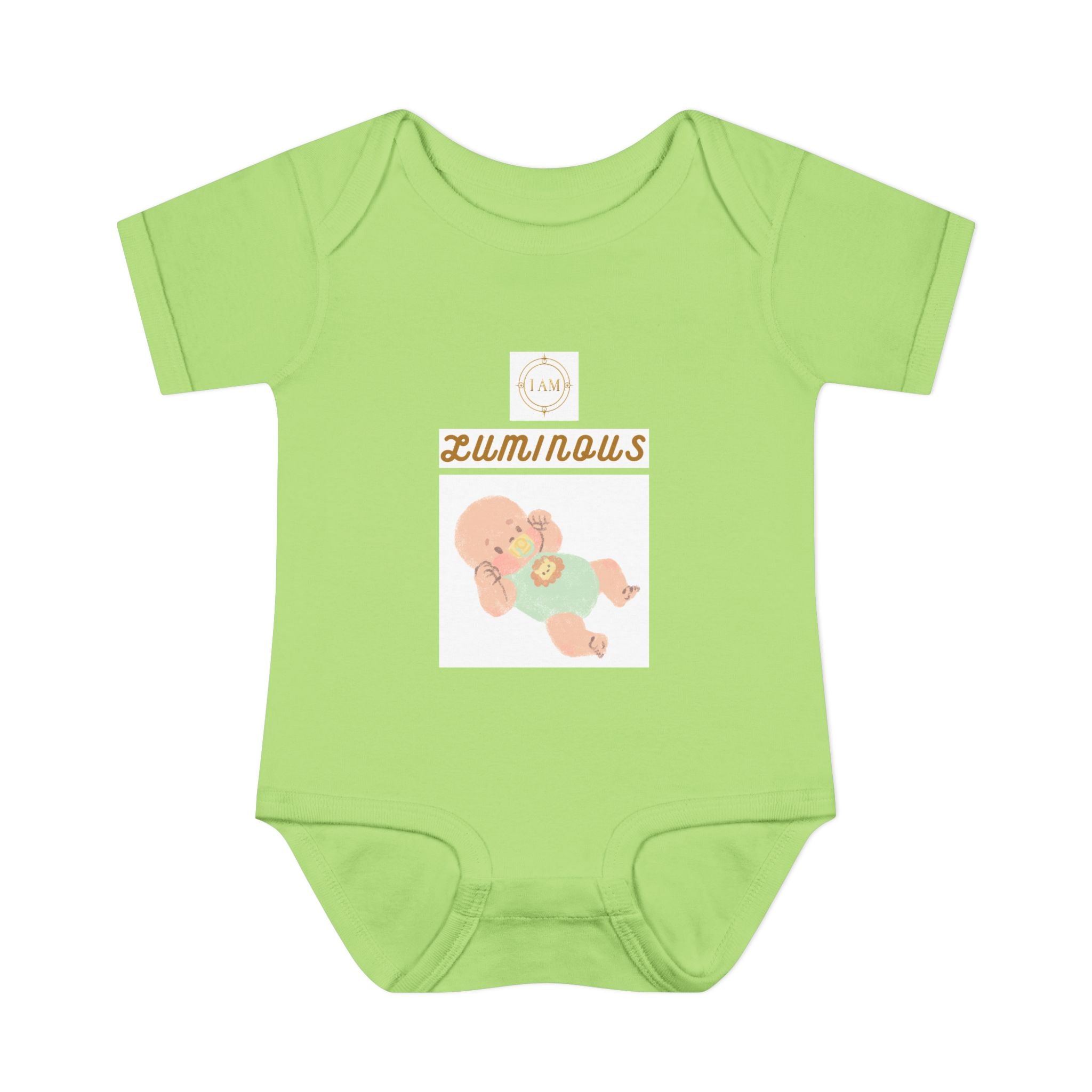 Luminous Baby Bodysuit — Cute Sleeping Infant Graphic Onesie
