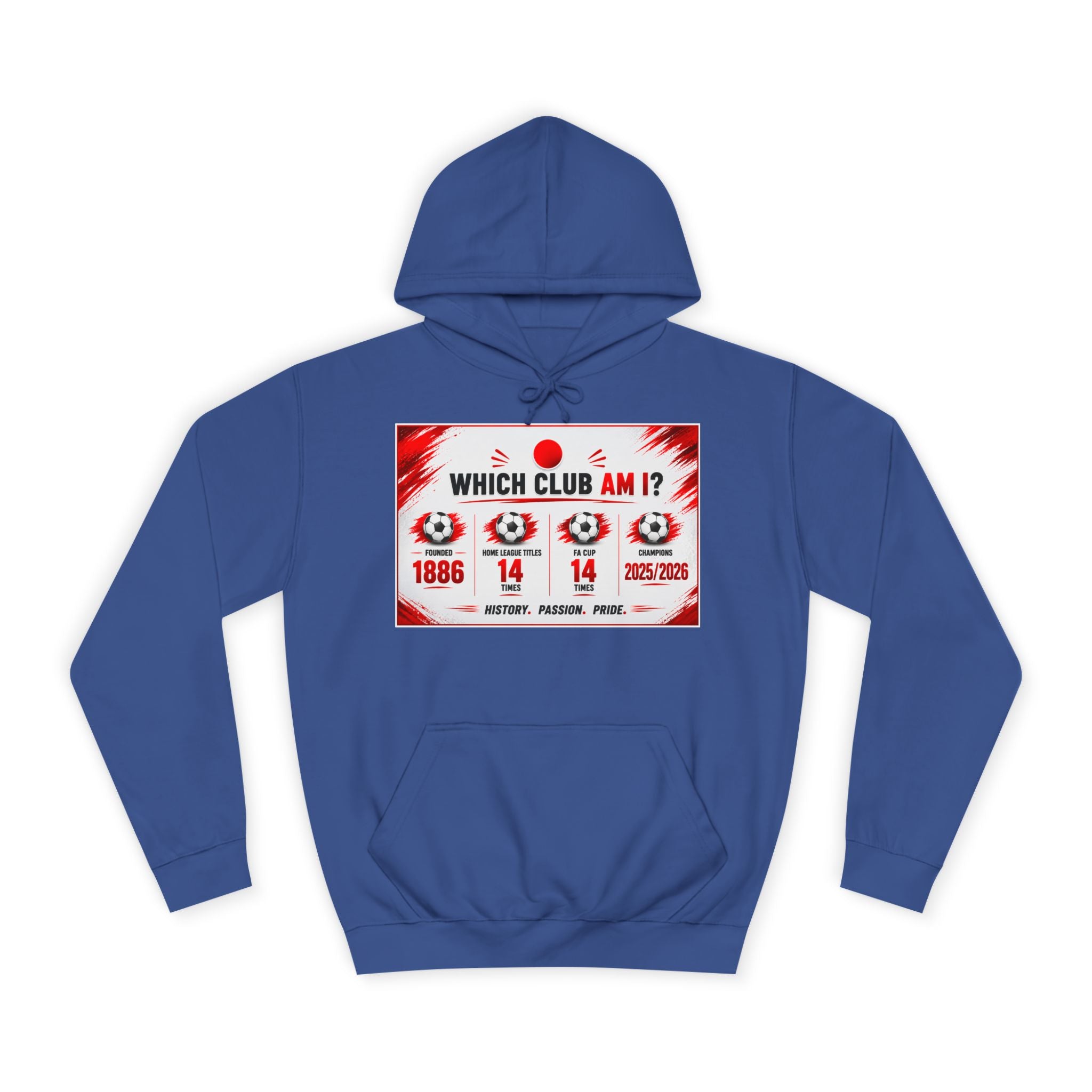 College Hoodie — "Which Club Am I?" Graphic Student Spirit Sweatshirt