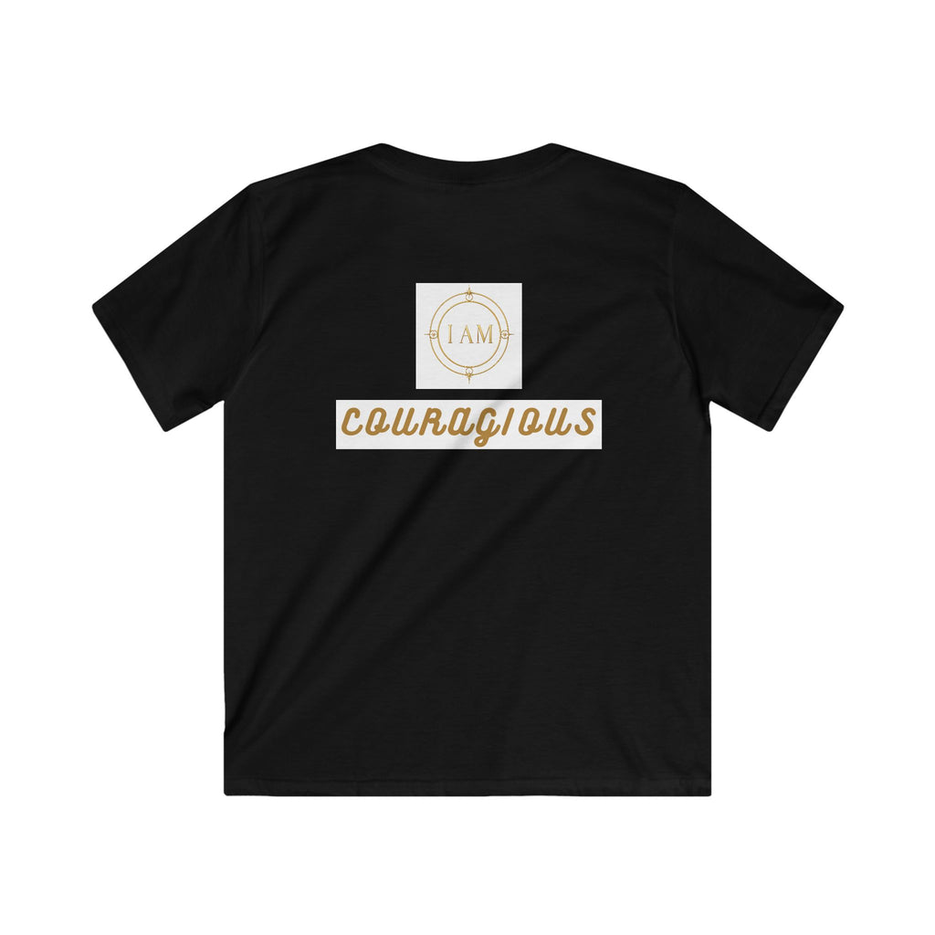 Kids Tee — Courageous Boy Graphic Shirt ("I Am Courageous")
