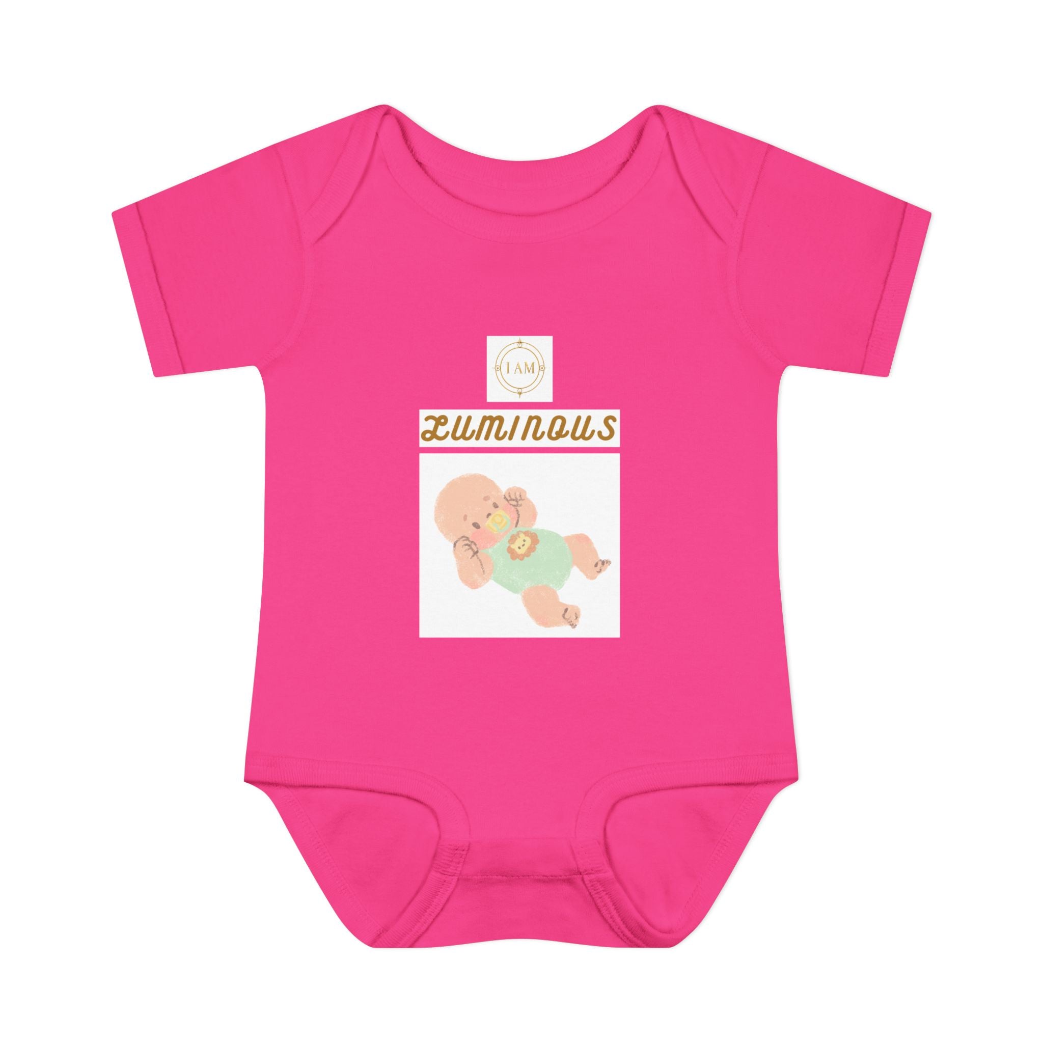 Luminous Baby Bodysuit — Cute Sleeping Infant Graphic Onesie