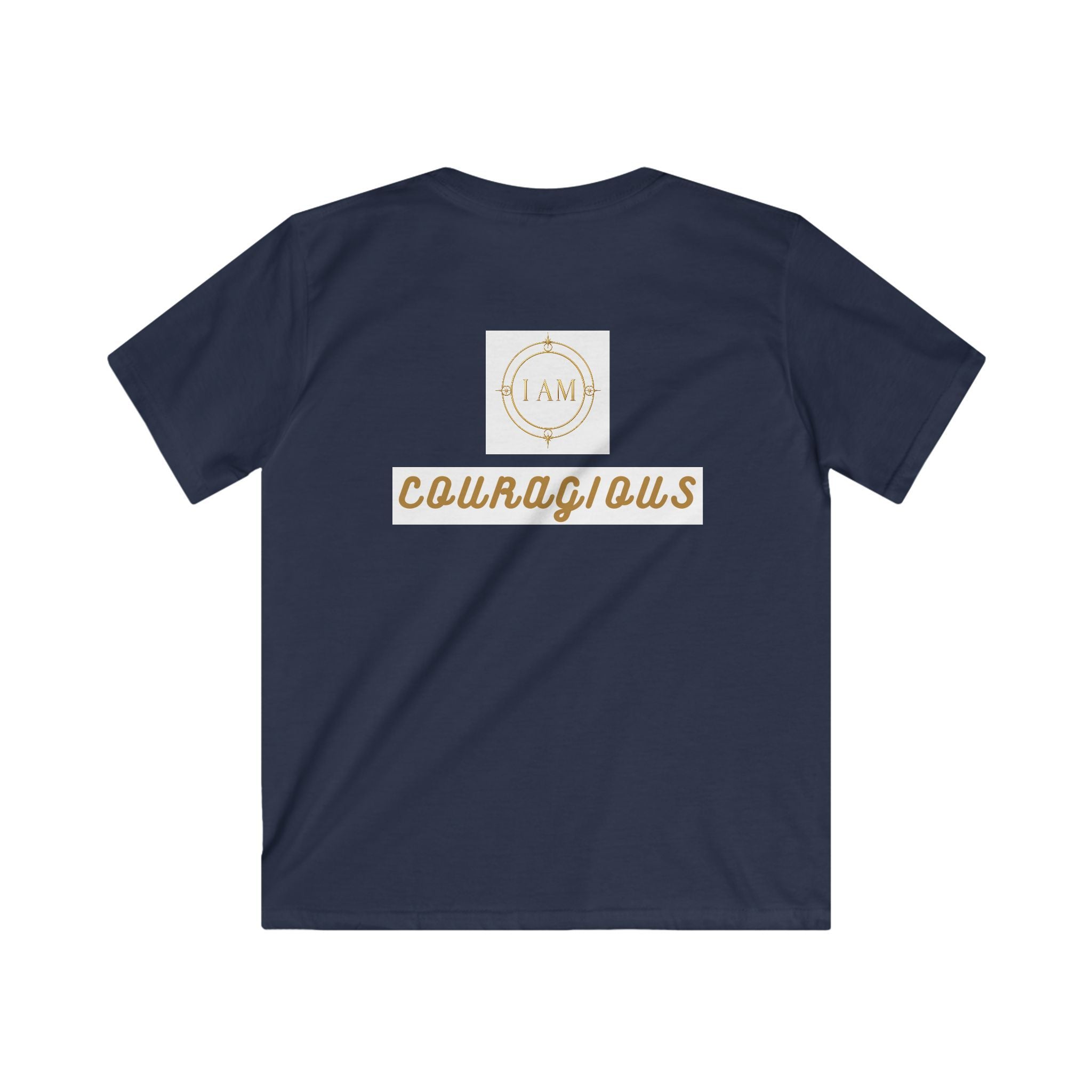 Kids Tee — Courageous Boy Graphic Shirt ("I Am Courageous")