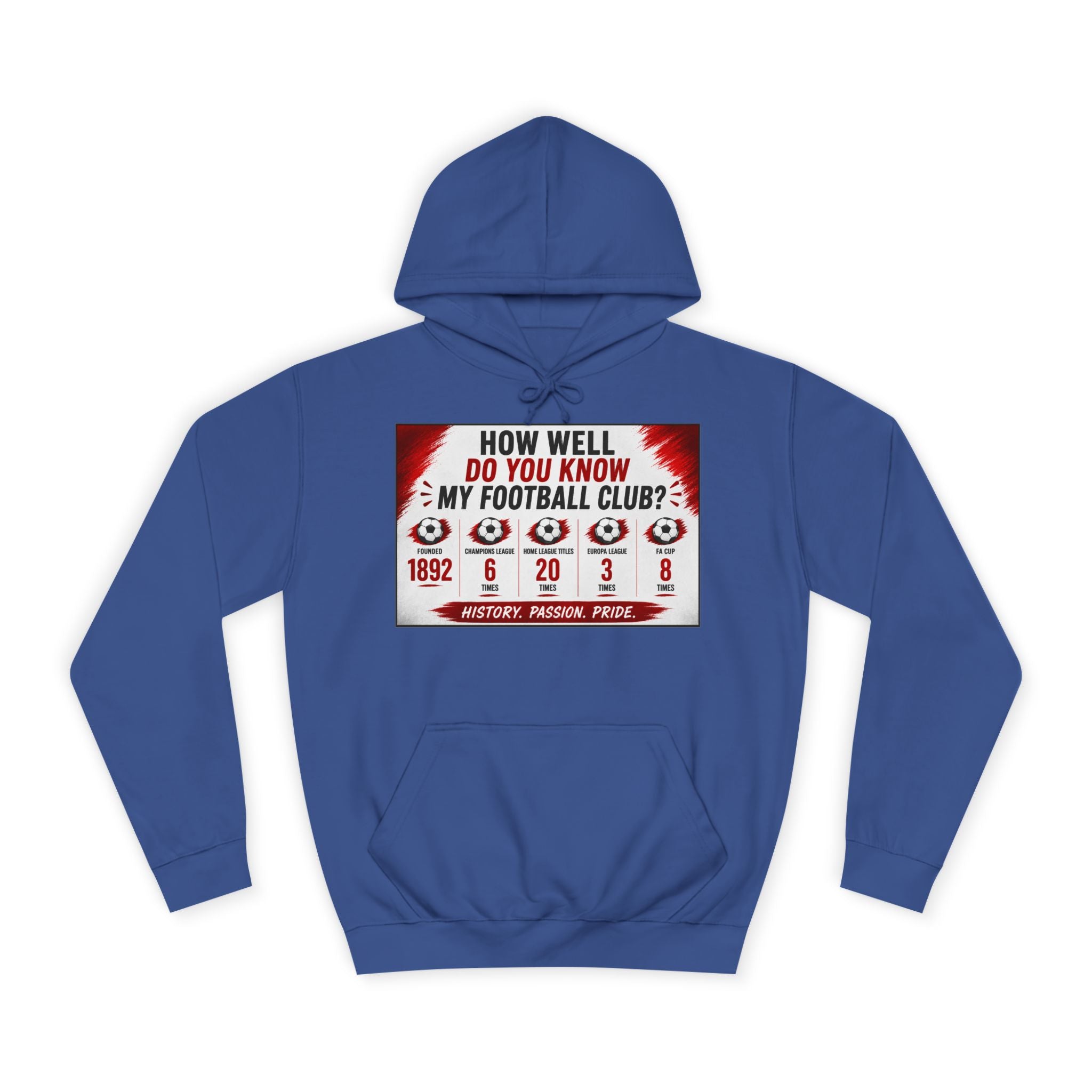 College Football Hoodie — "How Well Do You Know My Football Club?" Quiz Design