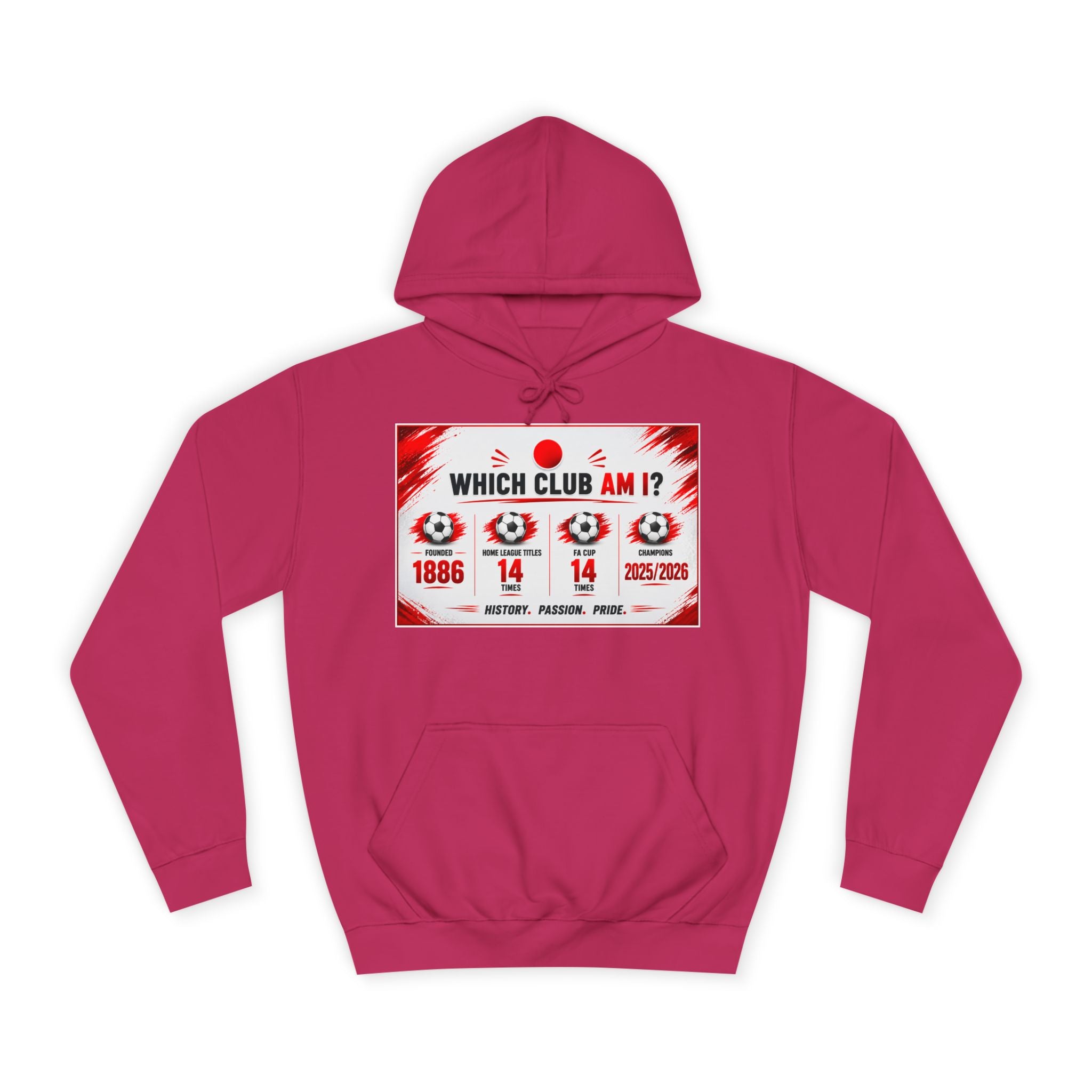 College Hoodie — "Which Club Am I?" Graphic Student Spirit Sweatshirt
