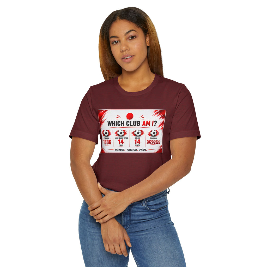 Which Club Am I? Soccer Trivia T-Shirt — Football Fan Quiz Tee