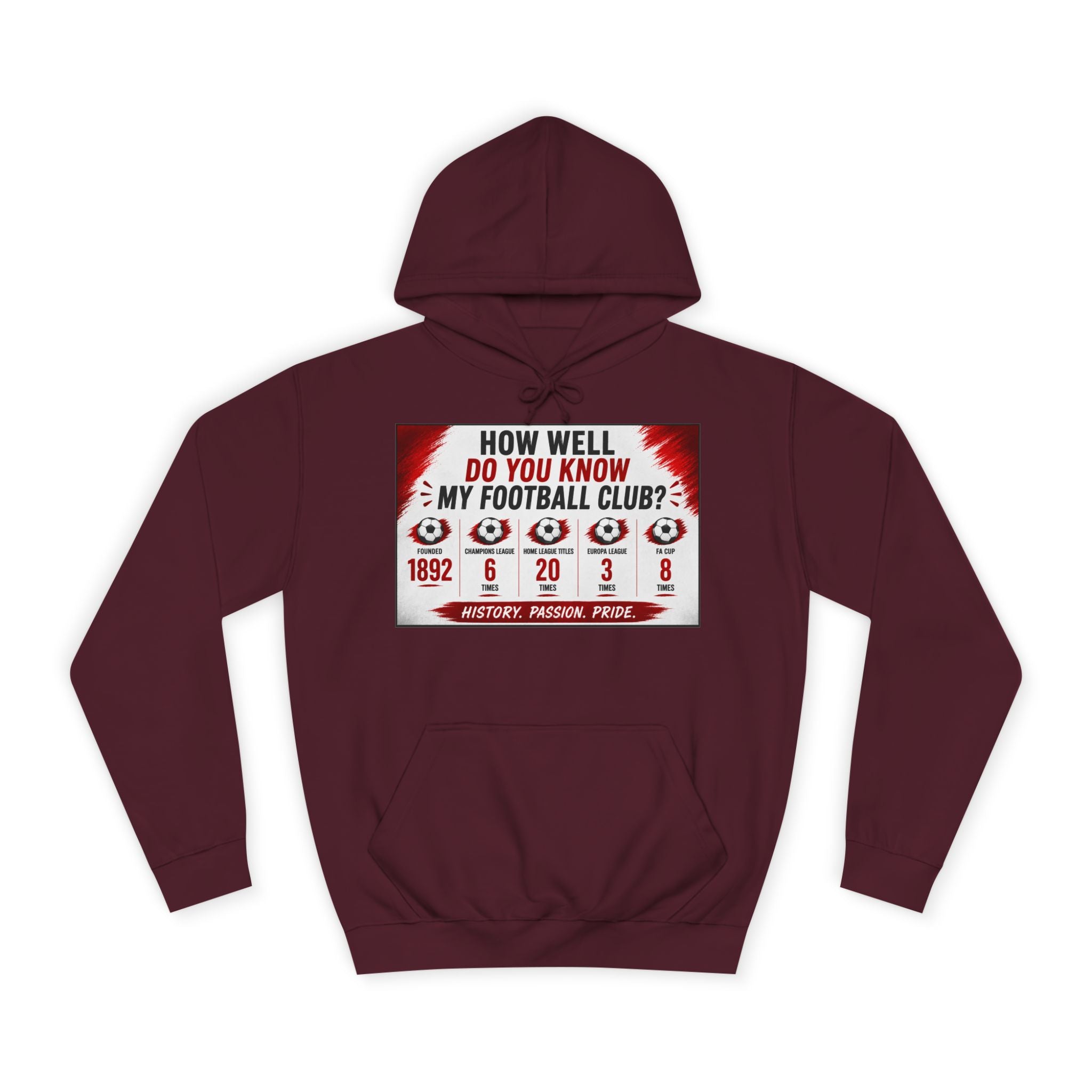College Football Hoodie — "How Well Do You Know My Football Club?" Quiz Design
