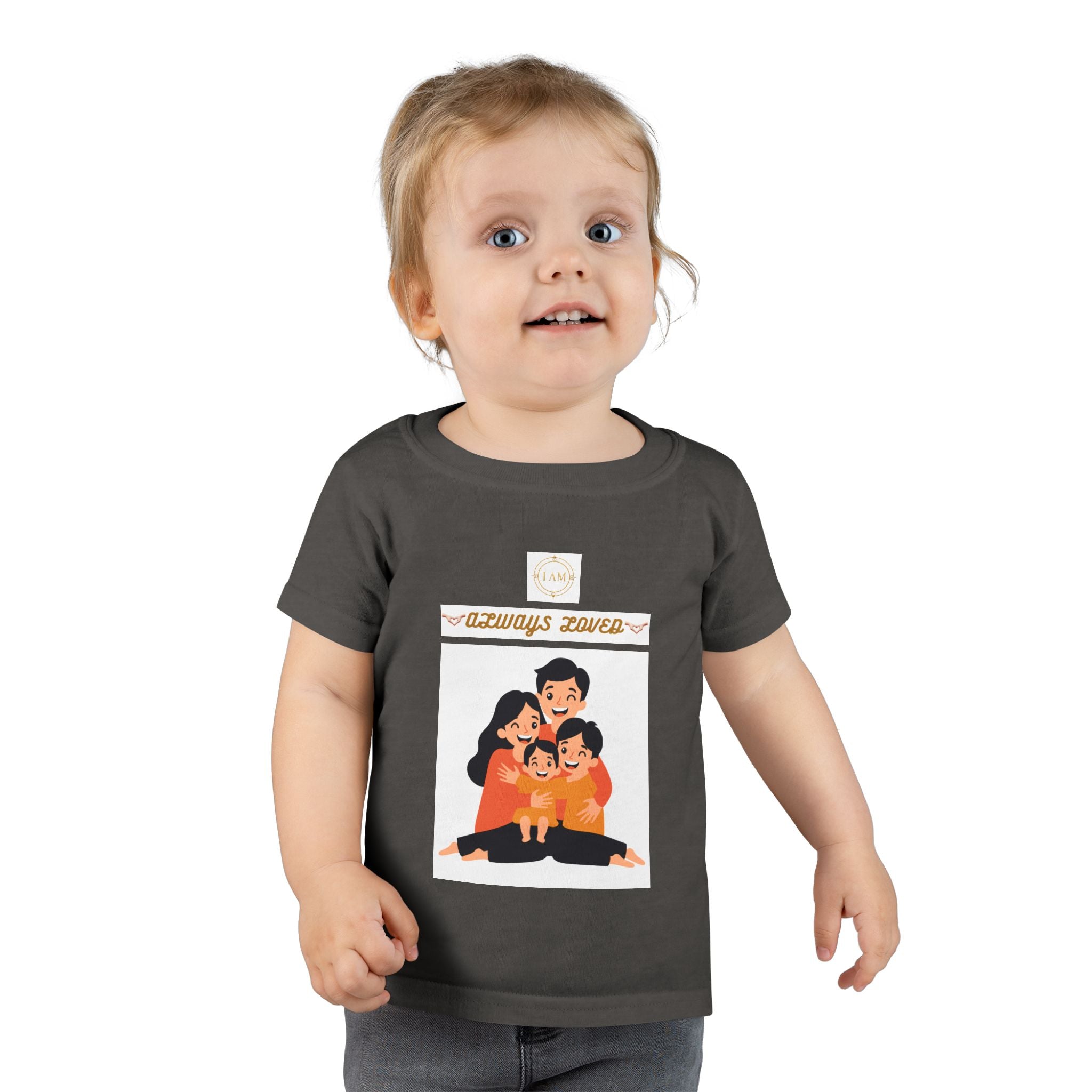Toddler T-Shirt - "Always Loved" Cute Retro Heart Kids Tee