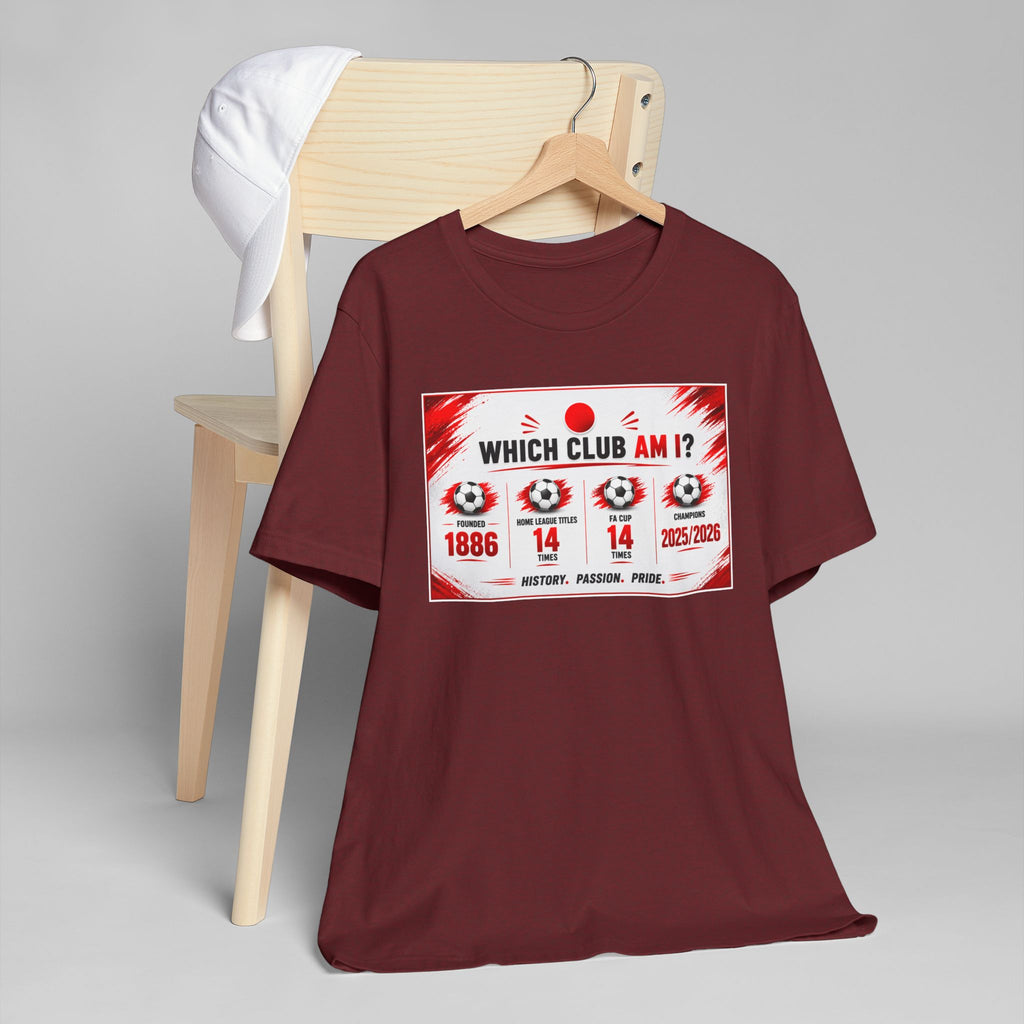 Which Club Am I? Soccer Trivia T-Shirt — Football Fan Quiz Tee